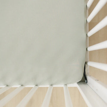 Mebie Baby - Sage Stretch Crib Sheet