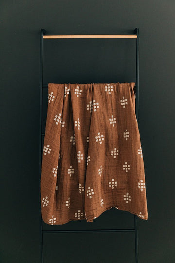 Mebie Baby - Chestnut Textiles Muslin Swaddle Blanket