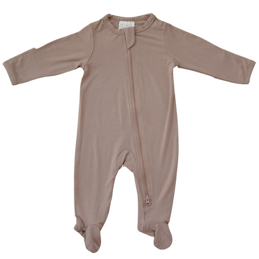 Mebie Baby - Dusty Rose Bamboo Zipper Sleeper