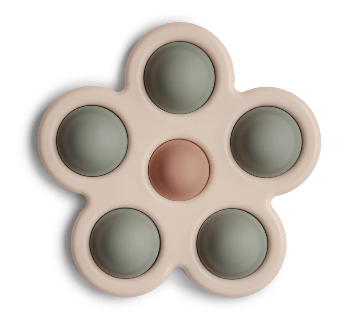 Mushie - Flower Press Toy (Dried Thyme/Natural/Shifting Sand)