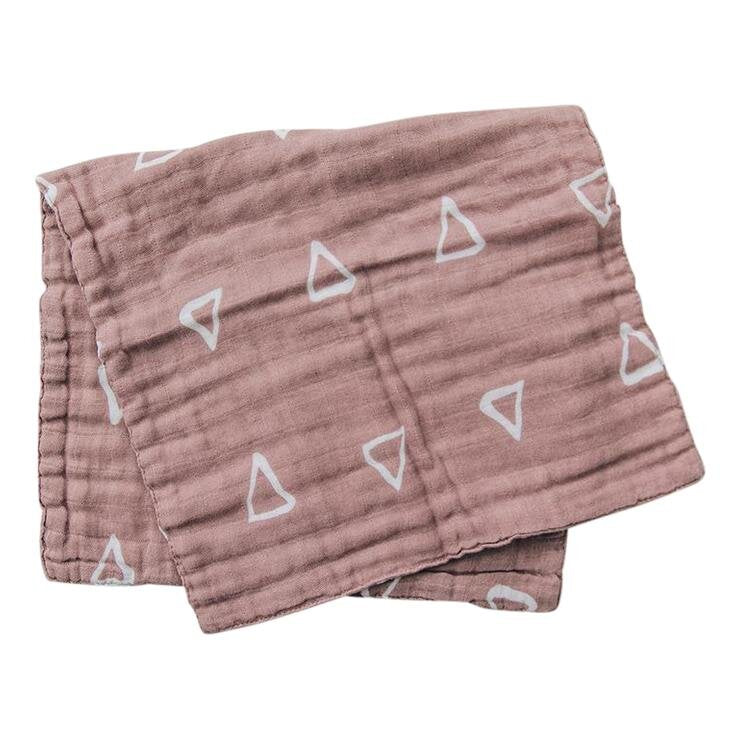 Mebie Baby - Blush Triangle Burp Cloth