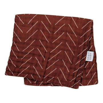 Mebie Baby - Rust Mudcloth Burp Cloth