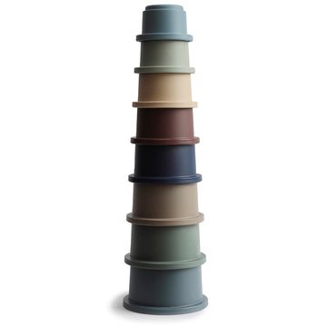 Mushie - Stacking Cups Toy | Made in Denmark (Forest)