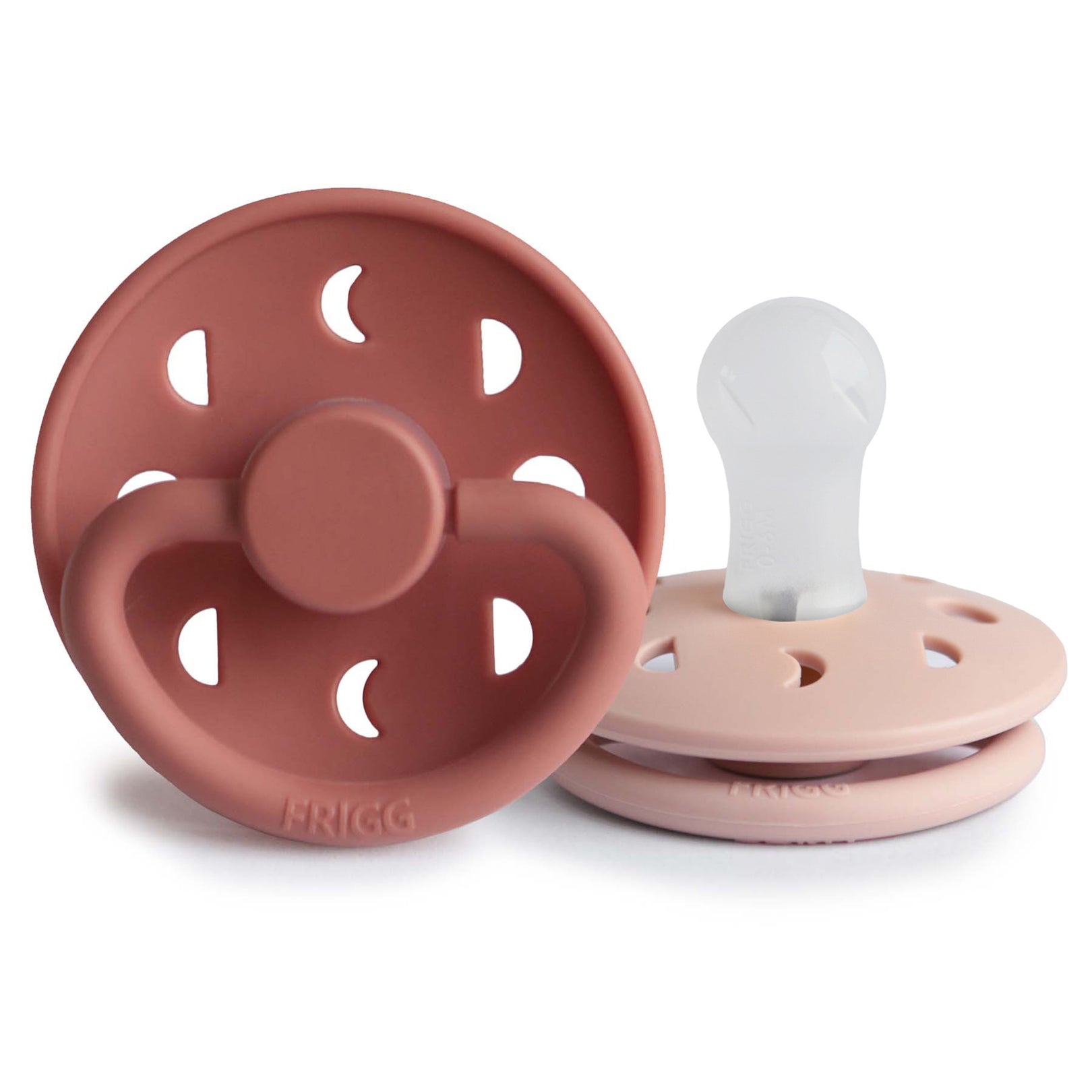 Frigg Moon Silicone Baby Pacifier | 2-Pack - Blush/Powder Blush