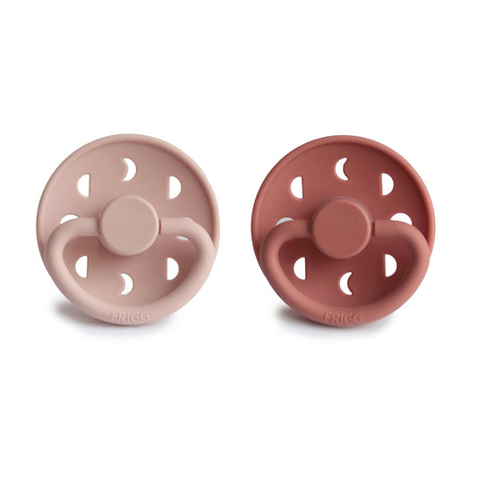 Frigg Moon Silicone Baby Pacifier | 2-Pack - Blush/Powder Blush