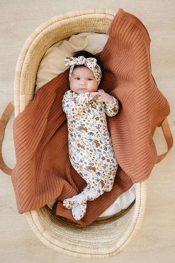 Mebie Baby - Harvest Floral Knot Gown