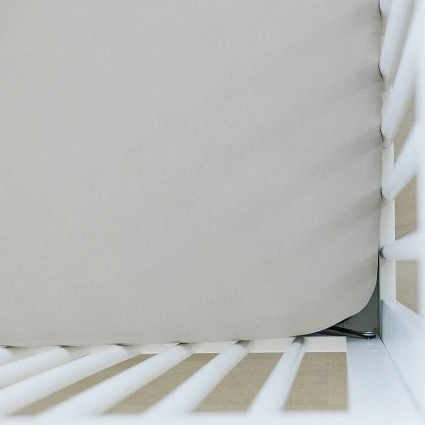 Mebie Baby Oatmeal Bamboo Stretch Crib Sheet