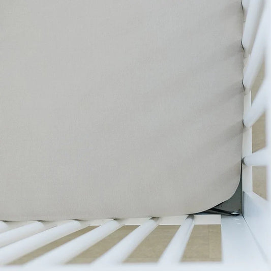 Mebie Baby Oatmeal Bamboo Stretch Crib Sheet
