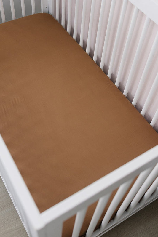 Pre Order - Mebie Baby - Mustard Stretch Crib Sheet