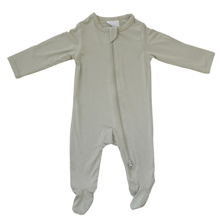 Mebie Baby - Oatmeal Bamboo Zipper Sleeper