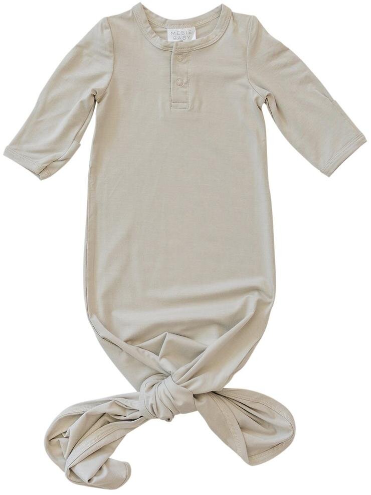 Mebie Baby - Oatmeal Knot Gown