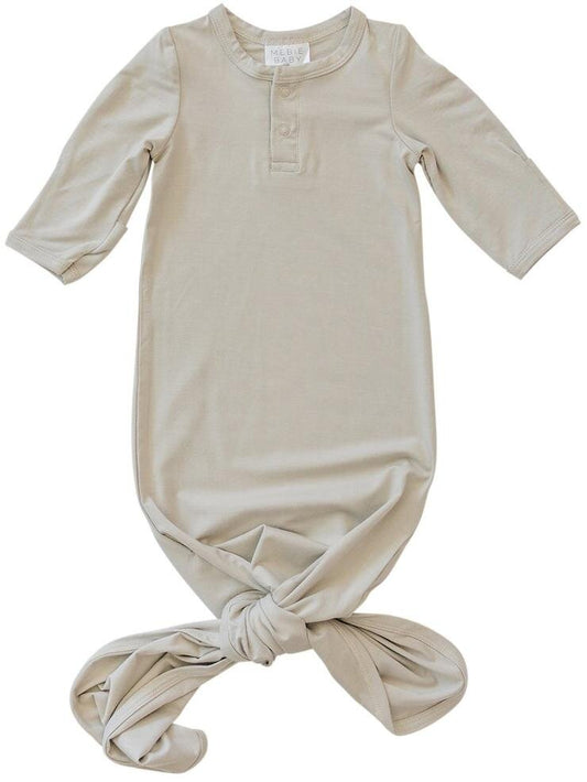 Mebie Baby - Oatmeal Bamboo Knot Gown