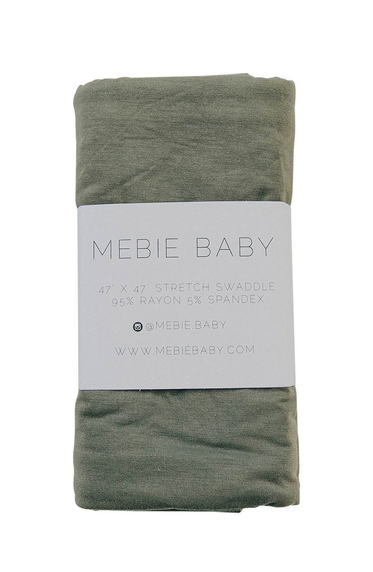 Pre Order - Mebie Baby - Olive Bamboo Stretch Swaddle