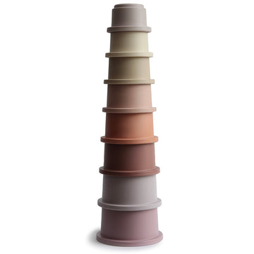 Mushie - Stacking Cups Toy | Made in Denmark (Petal)