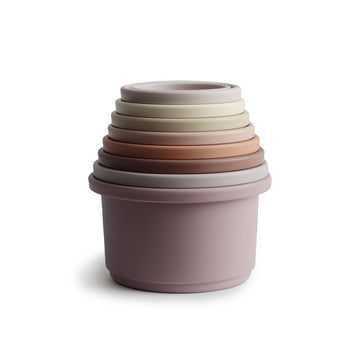 Mushie - Stacking Cups Toy | Made in Denmark (Petal)