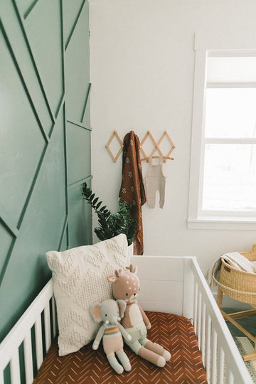 Mebie Baby - Rust Mudcloth Crib Sheet