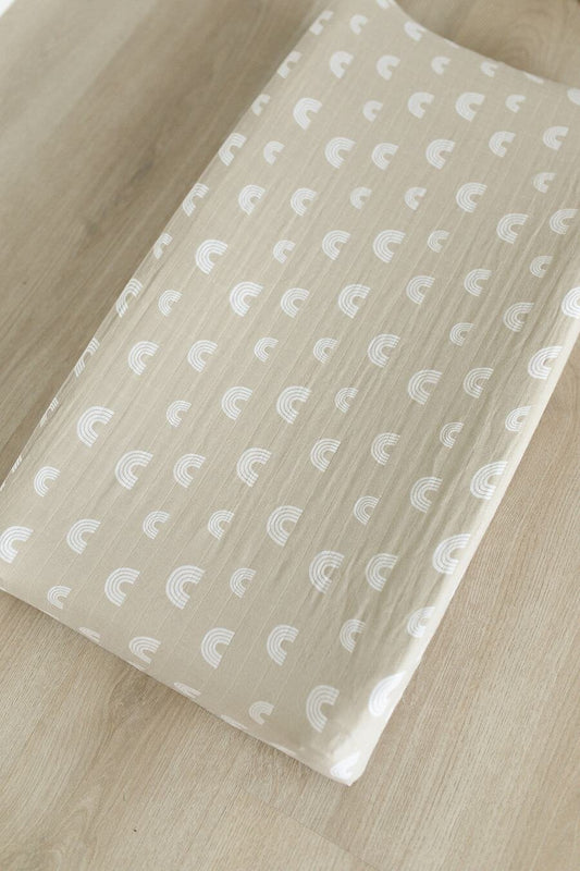 Mebie Baby - Sand Rainbow Changing Pad Cover
